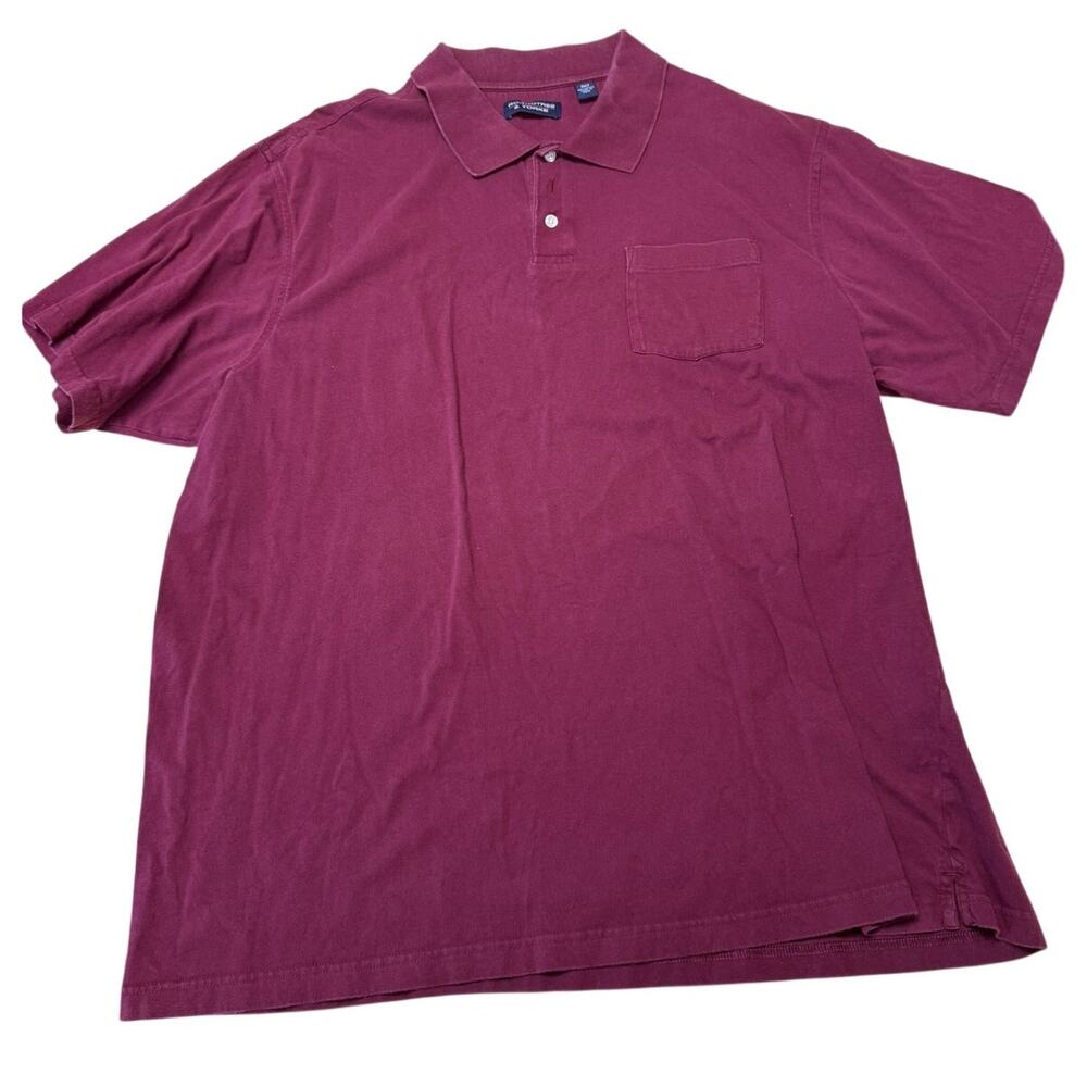 Roundtree & Yorke Men's Maroon 100% Cotton Short Sleeve Polo Shirt Size 3XLT